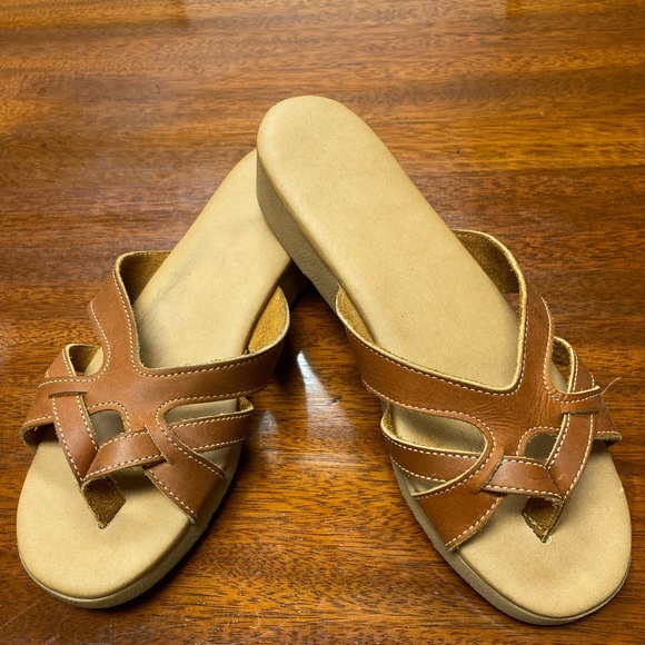 Super rare, vintage Fanfare YoYo’s brown leather thong sandal from the 70’s - Picture 8 of 16